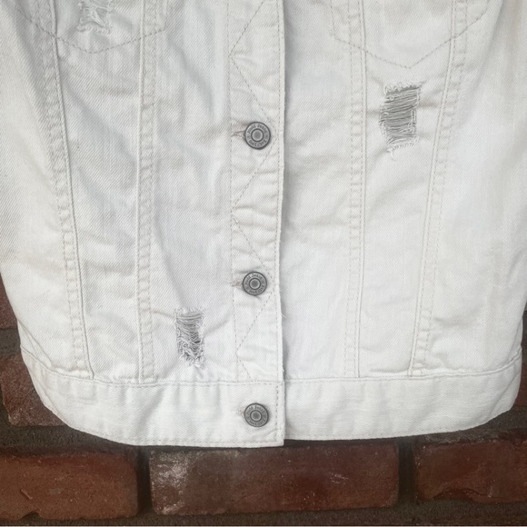 Mudd Crochet Lace Accent Denim Vest Festival Boho Cottagecore Size Small - Picture 5 of 11